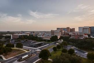 aerial view of UT Health San Antonio main campus